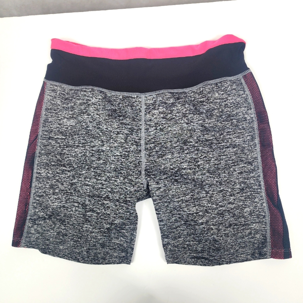 Women's Heather Gray and Pink Athletic Shorts